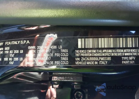 2020 Jeep Renegade Latitude 4X4 from USA, damaged, VIN ZACNJBBB9LPM03385